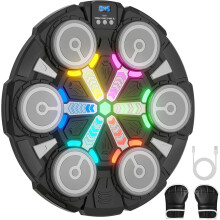 Pipihome Music Boxing Machine for Adults and Kids, Smart Musical Boxing Machine with Gloves, 5-Speed Rhythm 3 Game Mode Adjustment, Wall Mounted Fun