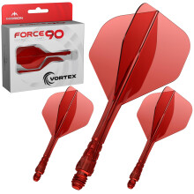 Mission Darts | Force 90 Vortex | Integrated Precision Moulded Dart Flight And Shaft System | Multiple Styles | Multiple Colours. (Standard No2 - Sho