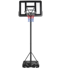Dripex Portable 10ft Basketball Backboard Hoop Net Set Professional Outdoor Basketball Stand with Wheels for Adults and Children,Adjustable High 2.3M