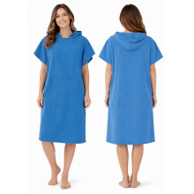 Adore Ladies Microfibre Changing Robe Poncho - Blue, S/M