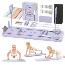 Northdeer Foldable Pilates Reformer, Upgraded 8-in-1Home Workout,Violet