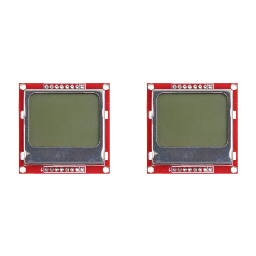2X RED Board 84X48 5110 LCD Module with Backlight with Adapter PCB LCD5110