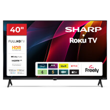 SHARP 40 Inch TV Full HD Roku Smart LED TV with Freely 40HD2225K 3 HDMI Inputs