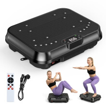 Vibration Plate Exercise Machine, 250 Levels & 9 Auto Modes, Vibrating Plate with Foot Massage Magnets, 150kg Weight Capacity, Compact Vibration Plat