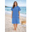 Adore Ladies Microfibre Changing Robe Poncho - Blue, S/M 2