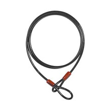 ABUS Cobra 10 loop cable - steel cable coated with plastic - security for bicycle and motorbike accessories - 1.4 metres long, 10 mm thick, black
