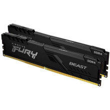 Memória RAM DDR4 DIMM preta - Kingston - 16 Go - 3200 MHz - CL16 - 2 módulos - 1,35 V - Para PC de mesa