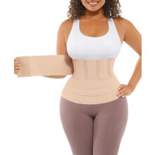 FeelinGirl Waist Trainer Body Shaper Belly Wrap Beige