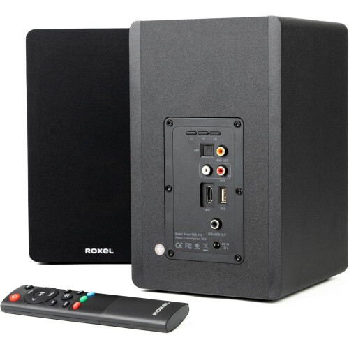 Roxel Roxel Soleil Active Bookshelf HiFi Speakers BT 5.3, Optical, RCA, USB, HDMI ARC 1