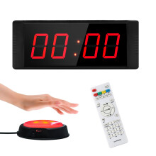 LUCKY TIME Gym Timer Clock with Start/Stop Button & Remote, Large Stopwatch