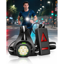 Victoper LED Chest Running Lights for Runners, 90 Adjustable USB Rechargeable Running Torch Light, Ideal for Night Running, Dog Walking, Jogging and