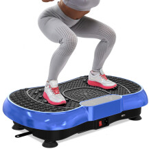bigzzia Vibration Plate Exercise Machine, Vibration Plate for Lymphatic Drainage, 2026 Upgraded Double Motors for Weight Loss (Electric Blue)