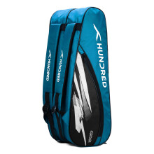 HUNDRED Cosmogear Badminton Kit-Bag | Double Zipper | Bag with Front Zipper Pocket | Material: Polyester|Padded Back Straps | Easy-Carry Handle, Teal