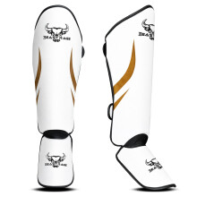 Beast Rage Muay Thai Shin Guards for MMA,Kickboxing,Martial Arts–Durable Leg Guards with Foot Instep Protection,Adjustable,Secure Fit,High Impact Pr