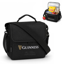 Guinness Lunch Bag 9L – Insulated Cooler Bag for Adults | Compact Lunch Box with Bottle Holders | Ideal for Work, Travel, Picnic & Beach | Official