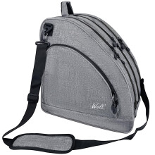 WOLT Ice Skate Bag - Inline Roller Skate Bag with Adjustable Shoulder Strap for Both Youth and Adults, Grey