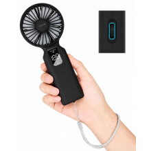Funme Handheld Fan, 100-Speed & 7m/s Storm Mode Portable Fan with 4000mAh Rechargeable Battery 23H Runtime, Quiet Cooling Fan with LED Display for Tr