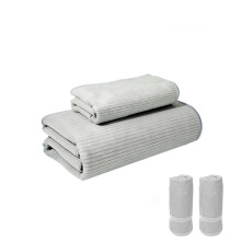 Oaygat Soft & Lightweight Microfibre Towel Set: 1 large bath towel (130 x 80 cm) + 1 hand towel (80 x 60 cm) Quick-drying compact and highly absorben