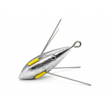 Distance Sea Fishing Grip Weights with Breakout Wires, Long Casting Shore Fishing Sinkers, 5oz - 6oz (5pcs - 5oz)