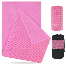 flintronic Yoga Towel, Yoga Mat Towel with Grip Silicone Dots, Microfibre Yoga Blanket Towel, Soft & Breathable, with Quick Dry Yoga Towels and Mesh