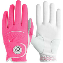FINGER TEN Golf Gloves Men with Ball Marker(Pink,L-Worn on Left Hand)