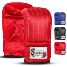 Farabi Sports Boxing punch bag mitt gloves punching boxing gloves mma training (Red, X-Large)