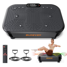 Vibration Plate Exercise Machine, Burever 150W Vibrating Plate for Lymphatic Drainage & Shaping with Silent Foot Massage, 99 Adjustable Speeds Levels,