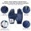 FINGER TEN Golf Glove Men for Left Hand 2 Pack (Dark Blue, S) 2
