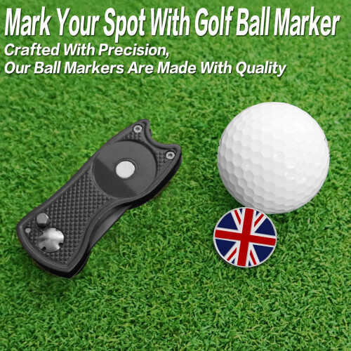 FINGER TEN Golf Divot Repair Tool 1/2 Pack (Grey+Black+Blue-3 Pack) 2
