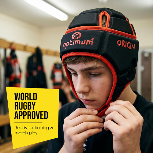 Optimum Optimum Origin Rugby Scrum Cap & Headguard, World Rugby Approved 2
