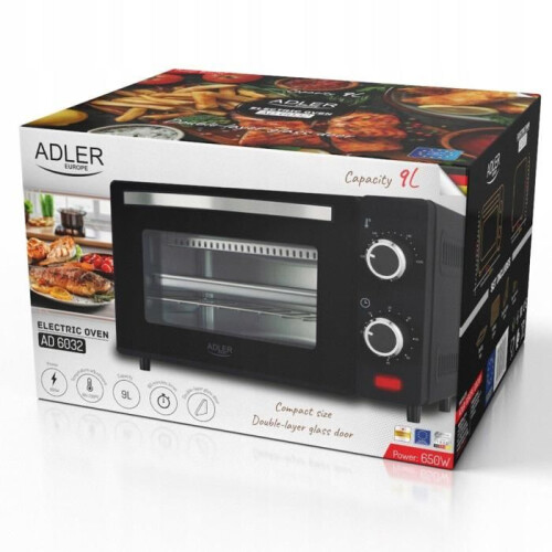 Mini four électrique Adler AD6032 9L noir 1