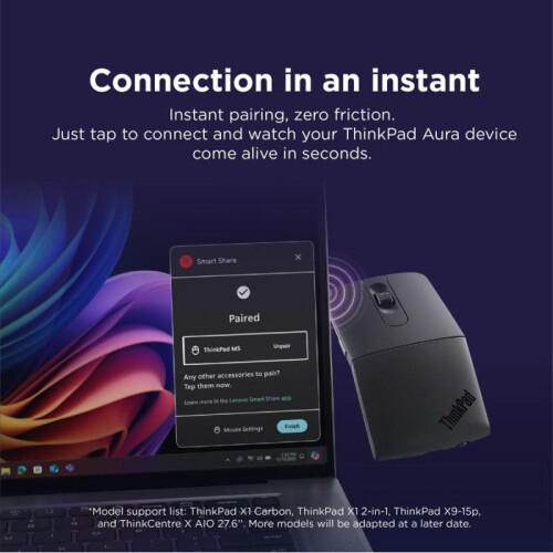 Lenovo Mouse - LENOVO - ThinkPad Presenter Bluetooth (Aura) - Bluetooth - 4000 DPI - 7 botões 2