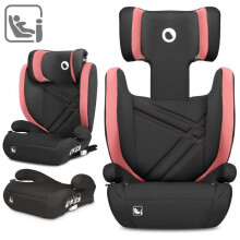 Cadeirinha de carro para bebê evolutiva LIONELO Hugo i-Size - ISOFIX - 100-150 cm - Grupo 2/3 - Apoio de cabeça ajustável em altura - Preto-Rosa