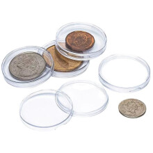 50PCS Plastic Coin Capsule Case for Collectors Coin Collection Storage 40MM