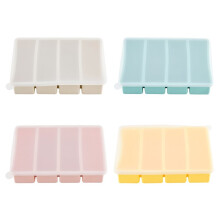 4Pack 4Cavity Silicone Long Ice Tray with Lid - Eco-Friendly Ice Stick Maker for
