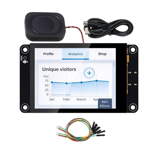 Tela ESP32 ESP32-S3 CYD de 2,8 Polegadas com Resolução de 240x320 e Tecnologia IPS Touch Screen, Microcontrolador Dual-Core de 32 Bits e 240 MHz com 1