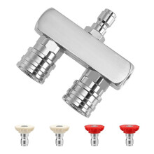 Pressure Washer Tip 1/4 Inch Quick Connect 2in1 Power Washer Nozzle Tip Dual Pressure Washer Nozzle with Sprays Nozzle A