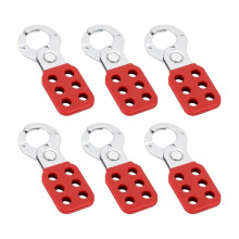 6 Candados de Bloqueo de Acero Resistente con Grillete para el Mantenimiento de Equipos de Bloqueo/Etiquetado Industrial