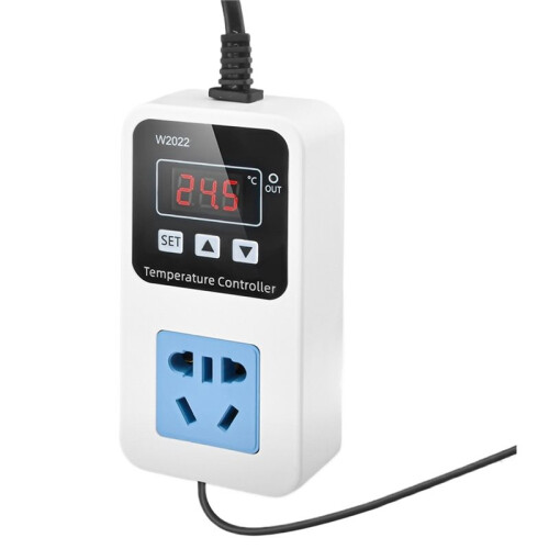 A84E-W2022 Digital Temperature Humidity Controller Socket Thermostat Regulator Temperature Humidity Controller US Plug