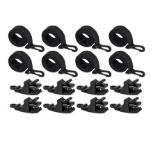 Pool Solar Cover Reel Attachment Kit, Solar Cover Straps and Clips for Inground Swimming Pool, Solar Blanket Strap Kit