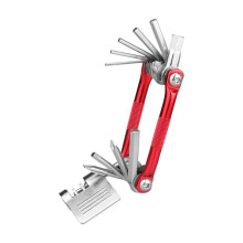 Kit di Riparazione per Bicicletta Multifunzione Pieghevole con Chiave Esagonale, Cacciavite Esagonale, Smagliacatena e Set di Attrezzi Portatile per