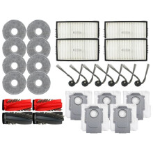 Main Side Brush Filter Mop Pad Dust Bag for Qrevo Curv 2 Pro / Qrevo 2 Pro / Qrevo CurvX Replacement Parts