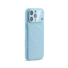 Magnetisch Hoesje voor 18 Pro Max met Golfpatroon, Stijlvolle Camerabescherming voor Dames, Blauw