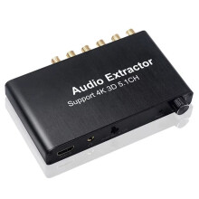 Estrattore/Decoder Audio 4K 3D A 5.1 Canali, Convertitore Video Compatibile con RCA e per PS4, per , DVD, Laptop, PC, TV (UE)