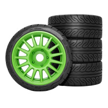 103x41mm 1/7 1/8 RC Rally Off-Road Buggy Neumáticos Te37 Rueda Hex 17mm para ARRMA para Team Losi para HPI RC Car Verde