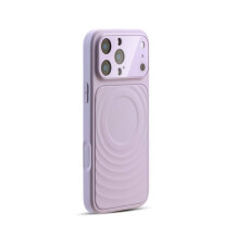 Etui Magnetyczne dla 18 Pro Max z Wzorem Falistej Fali, Stylowe Etui Ochronne na Aparat dla Kobiet w Kolorze Fioletowym