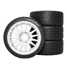 Pneus 103x41mm 1/7 1/8 RC Rally Off-Road Buggy Te37 Roda Hexagonal 17mm para ARRMA para Team Losi para HPI RC Car Branco