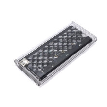 Boîtier SSD M.2 NVMe NGFF Double Protocole avec Éclairage RGB, Port PCIe 10 Gbit/S, USB 3.2, Port Gen2 Type C, Transparent