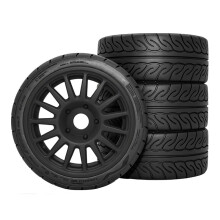 103x41mm 1/7 1/8 RC Rally Off-Road Buggy Tires Te37 Wheel 17mm Hex for ARRMA Team Losi HPI RC Car Black
