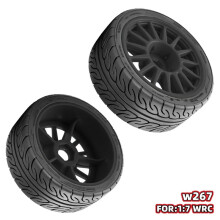 103x41mm 1/7 1/8 RC Rally Off-Road Buggy Tires Te37 Wheel 17mm Hex for ARRMA Team Losi HPI RC Car White